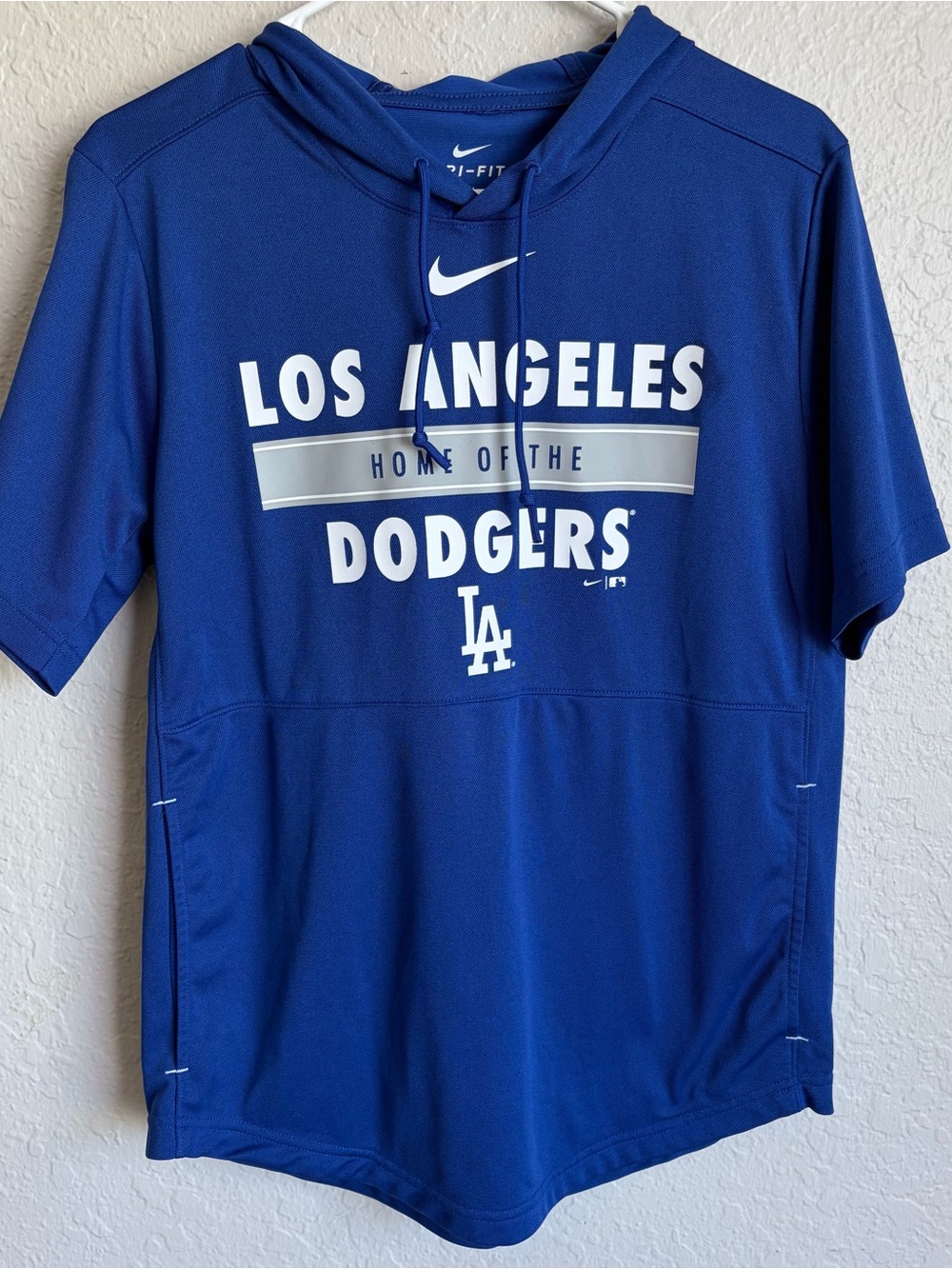 Nike Los Angeles Dodgers Dri-Fit Blue Short Sleeve Hoodie - Men’s Small MLB MINT